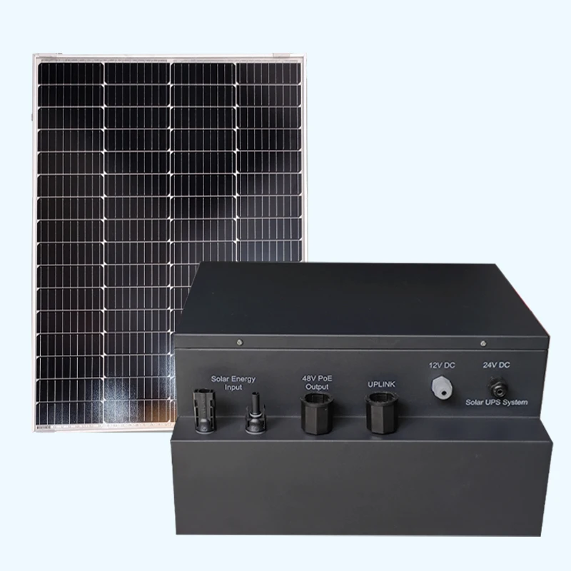 12V 24V DC 48V PoE IEEE 802.3bt/at/af Off-Grid Solar UPS System For 40W-50W AP/IP Iphone/Antenna/CCTV Camera