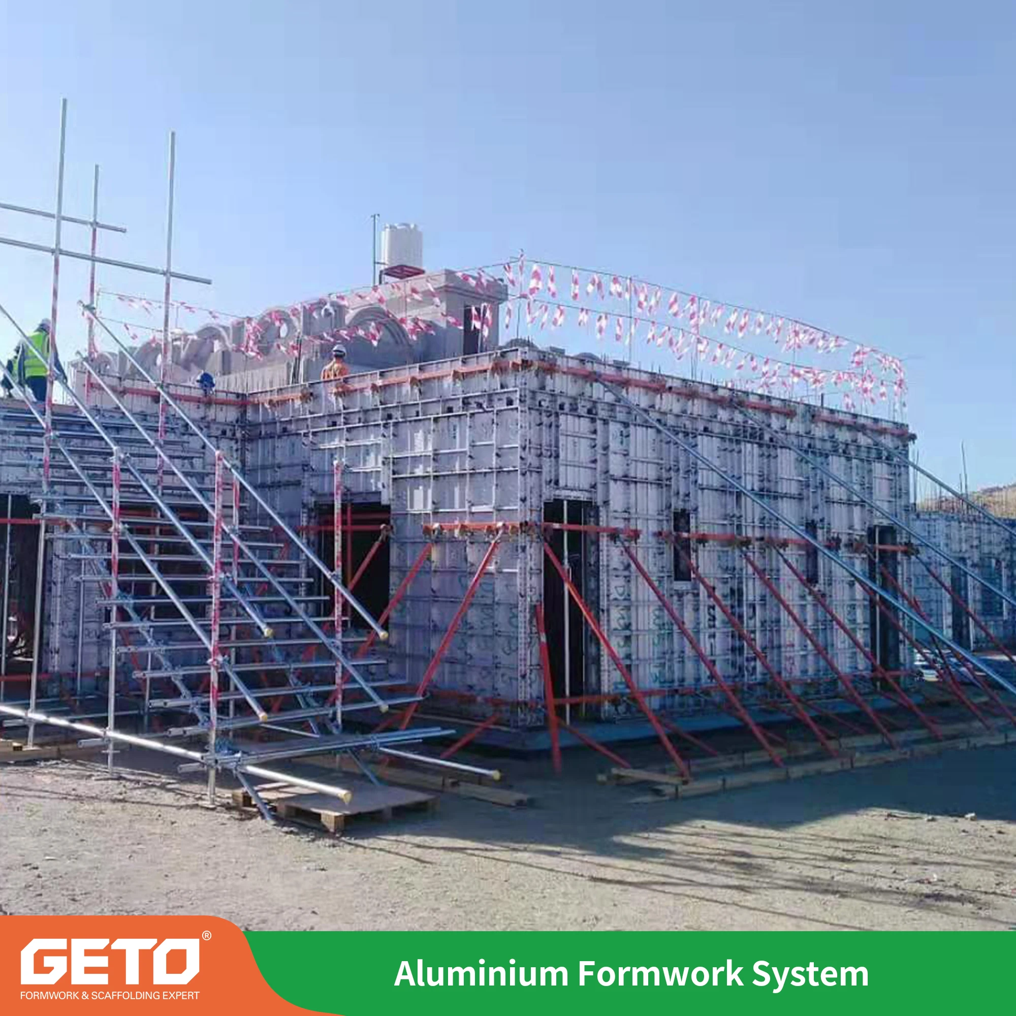 Fast construction time metal formwork concrete building structural materials