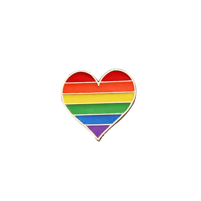 Fan Shu Pin Factory Made Wholesale Metal Enamel Brooch Pins Rainbow Enamel Pin