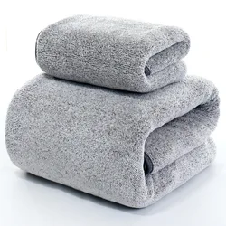 Bamboo charcoal fiber antibacterial two-piece bath towels
