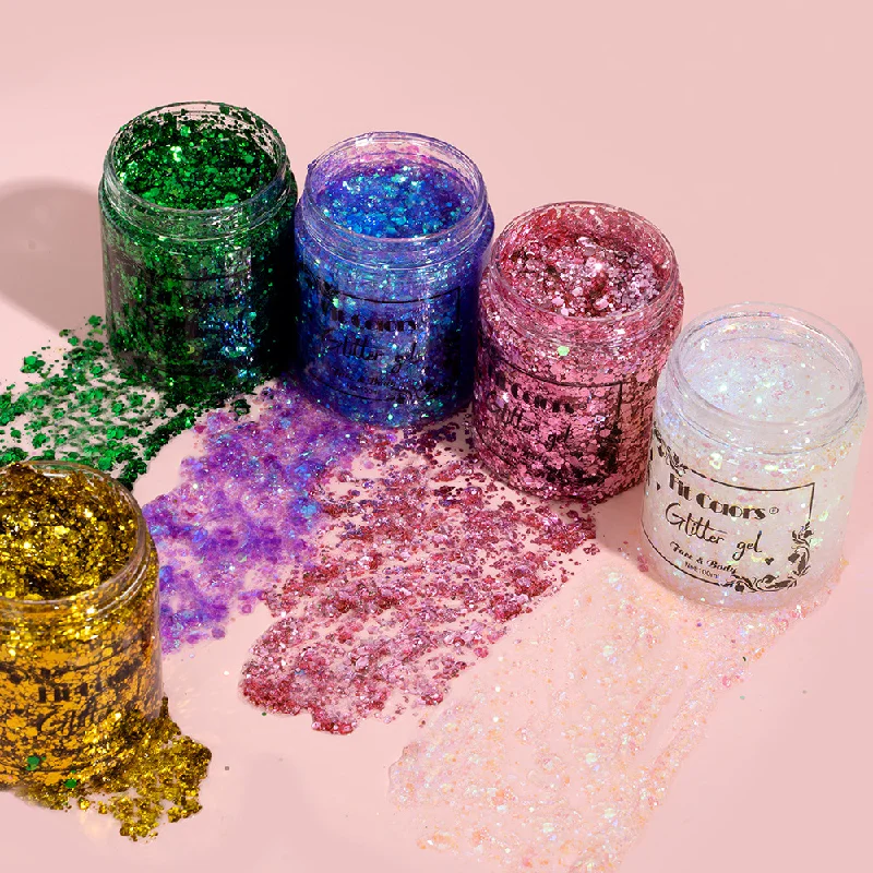 New Hot Face Body Hair Eyes Holographic Glitter Sequins Eyeshadow Highlighter Sparkling Glitter Gel For Festival Makeup
