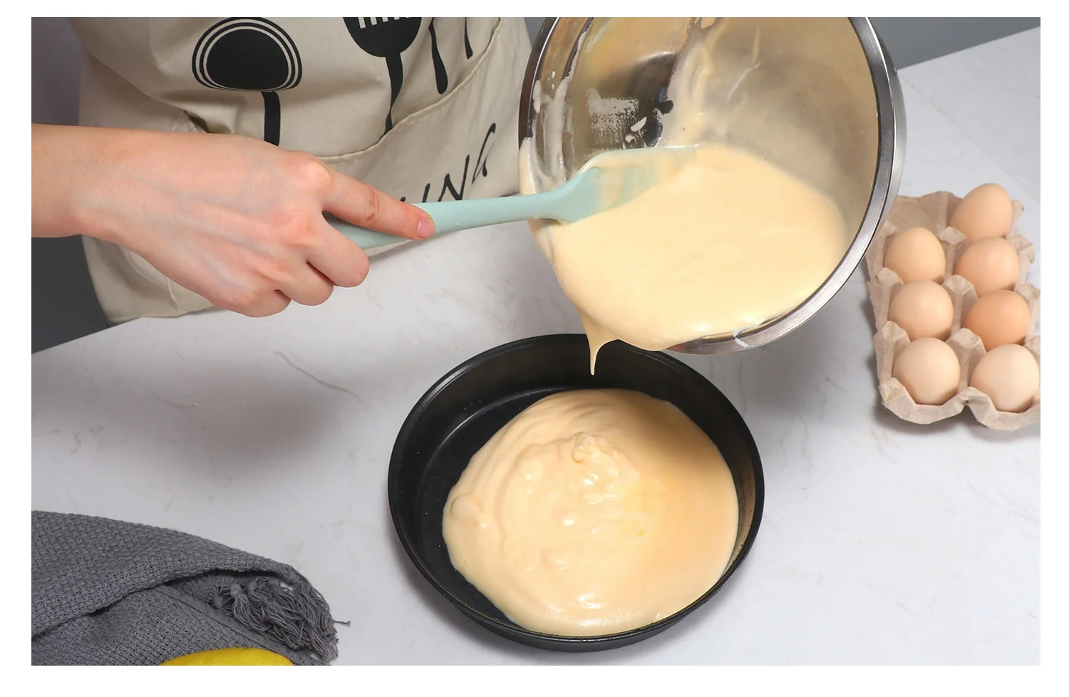 Food Grade Silicone Heat resistant Non-Stick Kitchen Accessories Silicone Spatula Set