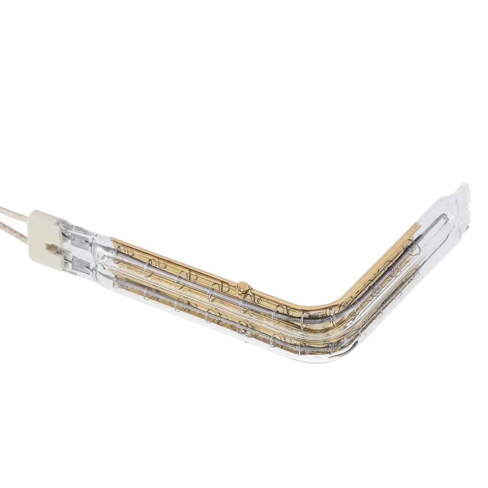 Gold-coated L type infrared heater 3D IR lamp heating emitters