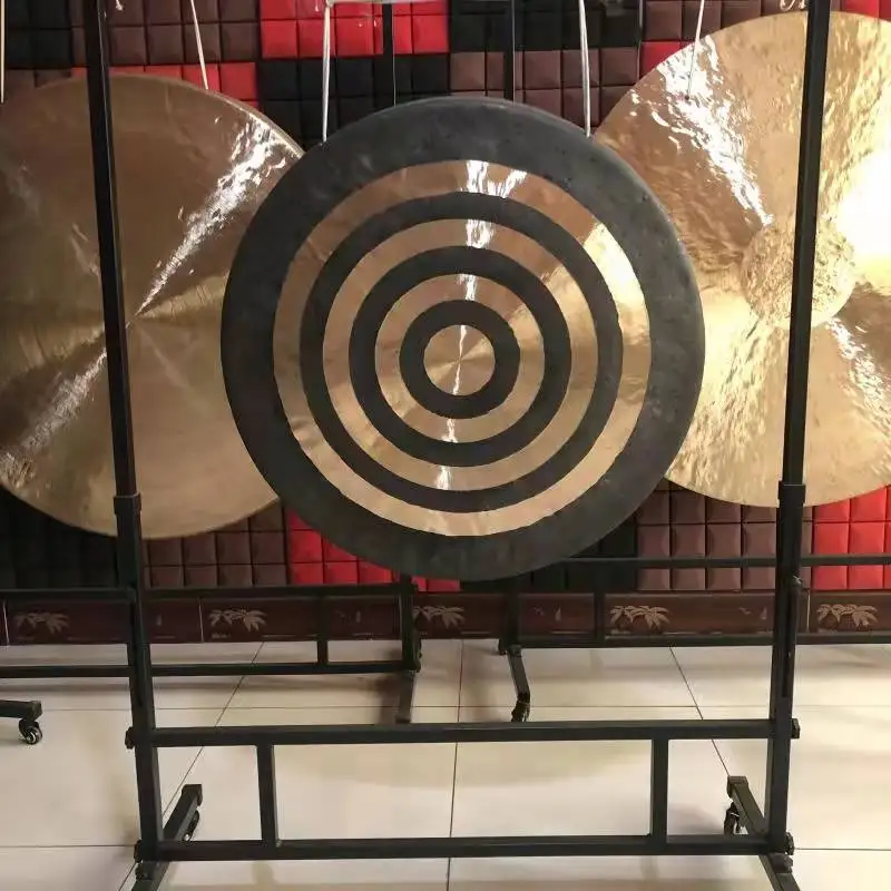 Good Quality 36 Inch Sun Chau Gong & Square Stand with Wheels 90 cm Handmade Bronze Chao for Musical Performance