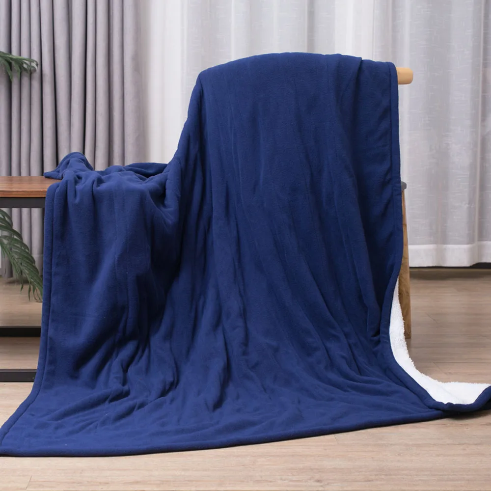 Cashmere Fleece Fabric Soft Sherpa Electric Heating Blanket Throw 50x60inch 127X150cm 110V 220V Blanket Machine Washable