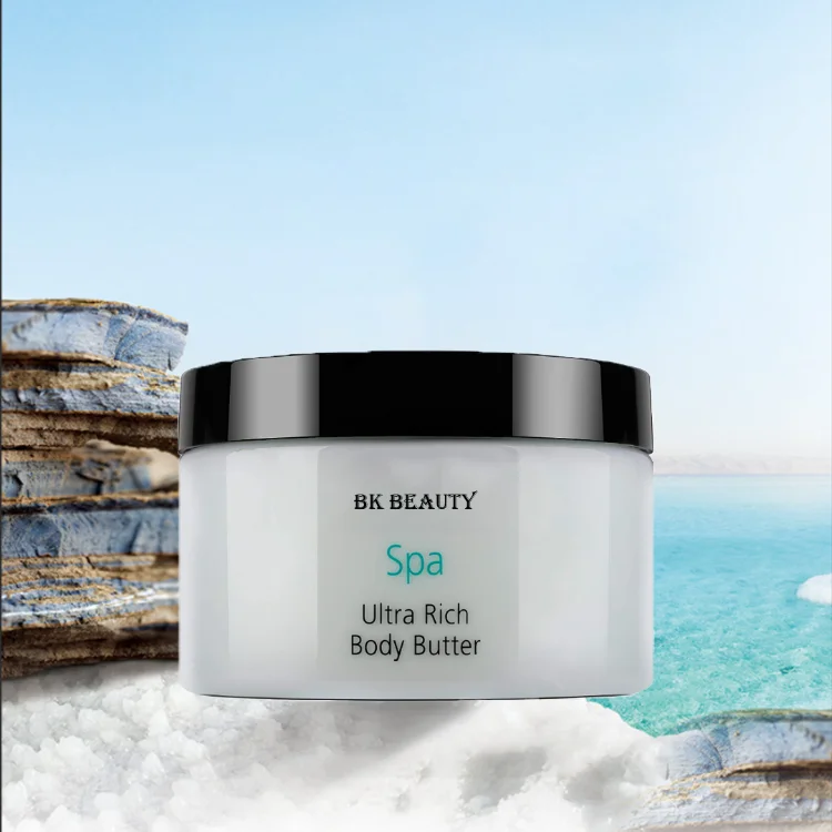 Pure Natural Private Label Unrefined Moisturizing Dead Sea Salt Jojoba Oil Banana Milk Body Butter Whipped Cream