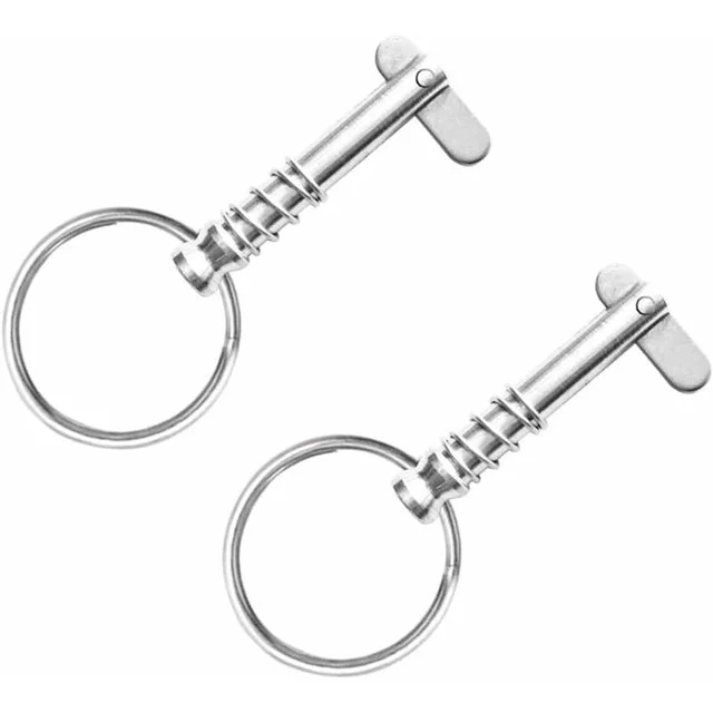 Anshun 316 Stainless Steel Quick Release Pins with Drop Cam and Spring 1/4 Inches x 1 Inch Grip for Boat Bimini Top Deck Hinge