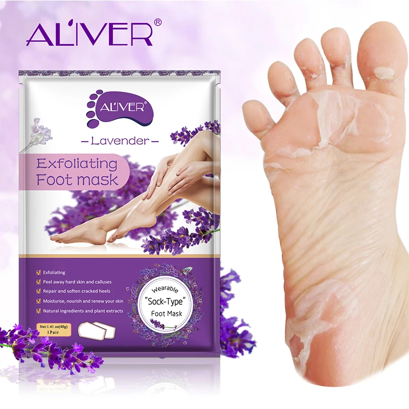 ALIVER foot peeling mask moisturizing foot skin care natural exfoliating foot mask