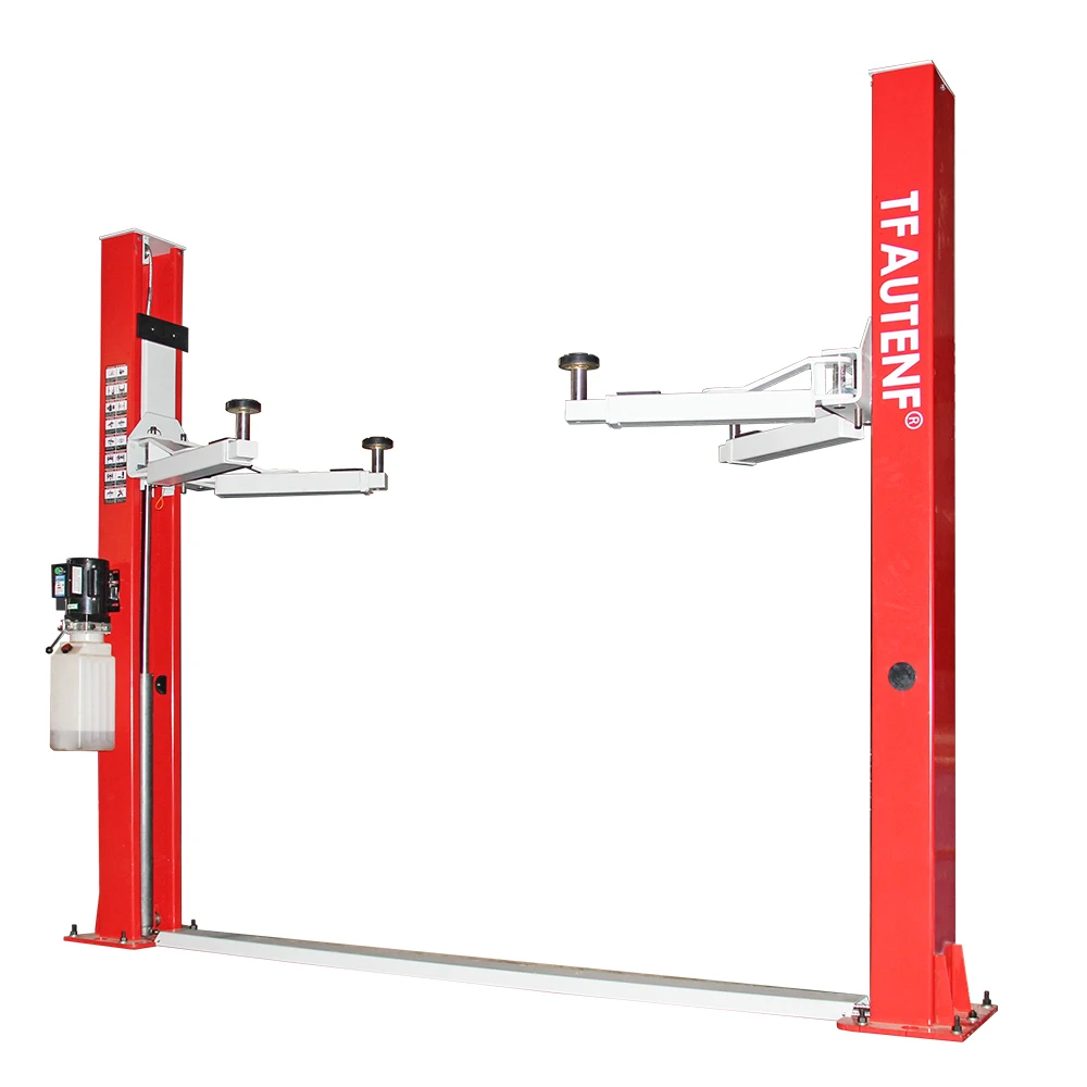 TFAUTENF  4500kg electrical hydraulic two post car lift / base plate 2 post auto lift from china factory car lifts auto hoist