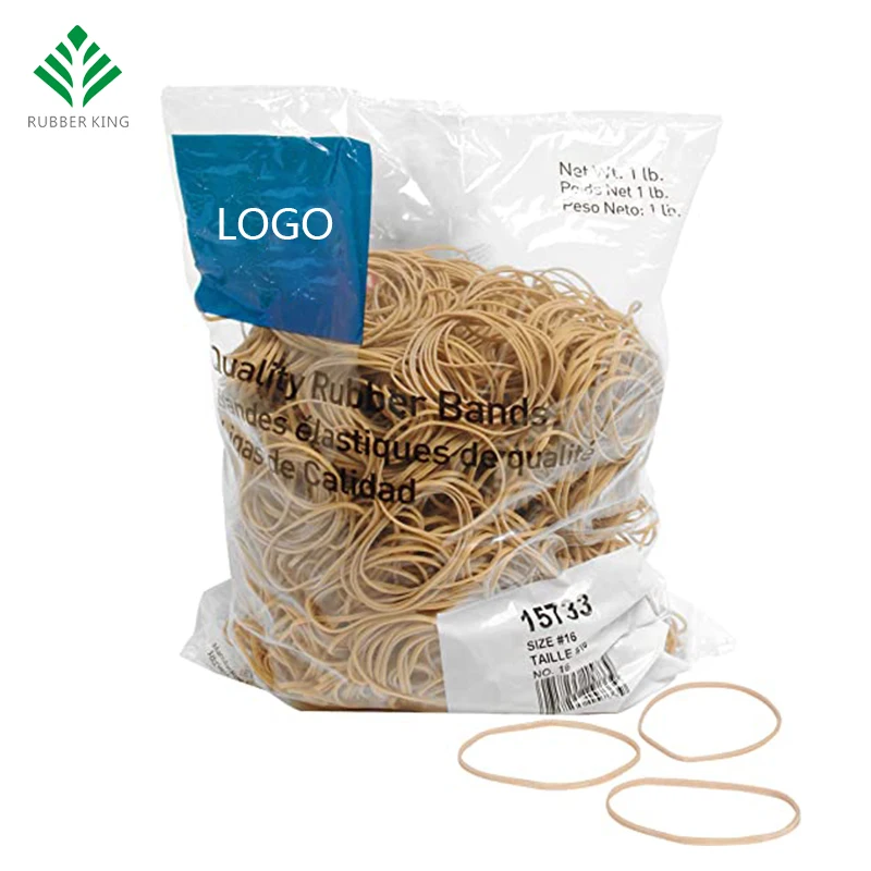 Multiple Sizes Beige Rubber Band Office Household Rubber Bands