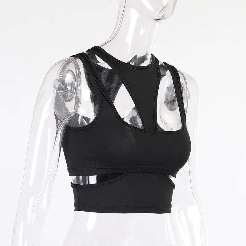 YIWU QIUUDN Sexy 2023 Fall Clothes Black White Stitching Hollow Casual Women Shirts Two Piece Set