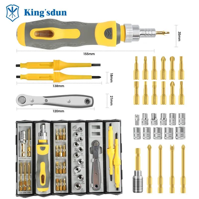 UFTOOLS Screwdriver Set 33 In 1 Precision Ratchet Screwdriver Tool Set with S2 Steel Multipurpose Bits for Computer Repairing