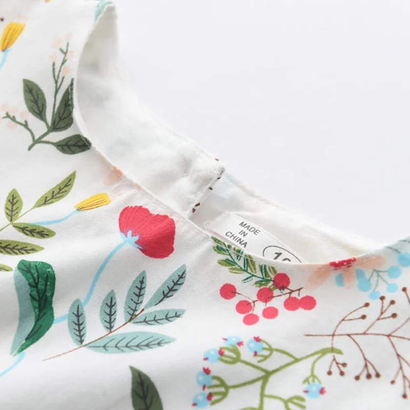 Floral Girls Dress Baby Girls Clothes Sleeveless Princess Dress Kids Summer Clothes Casual Wear