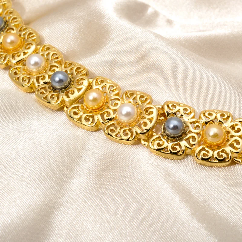 Luxury Jewelry 18 Karat Brazilian Gold Set African Manufacture Gold Plated Juwellery Jewelry Set
