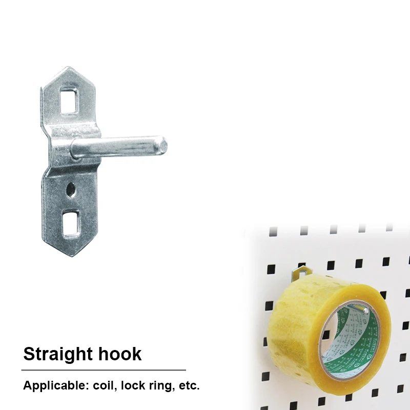 Retail store square hole peg board tool hooks display metal tool hook