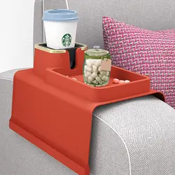 Amazon Hot Silicone Couch Sofa Non Slip Cup Bottle Holder Tray for Multifunction Pad and Arm Chair Couch Caddy