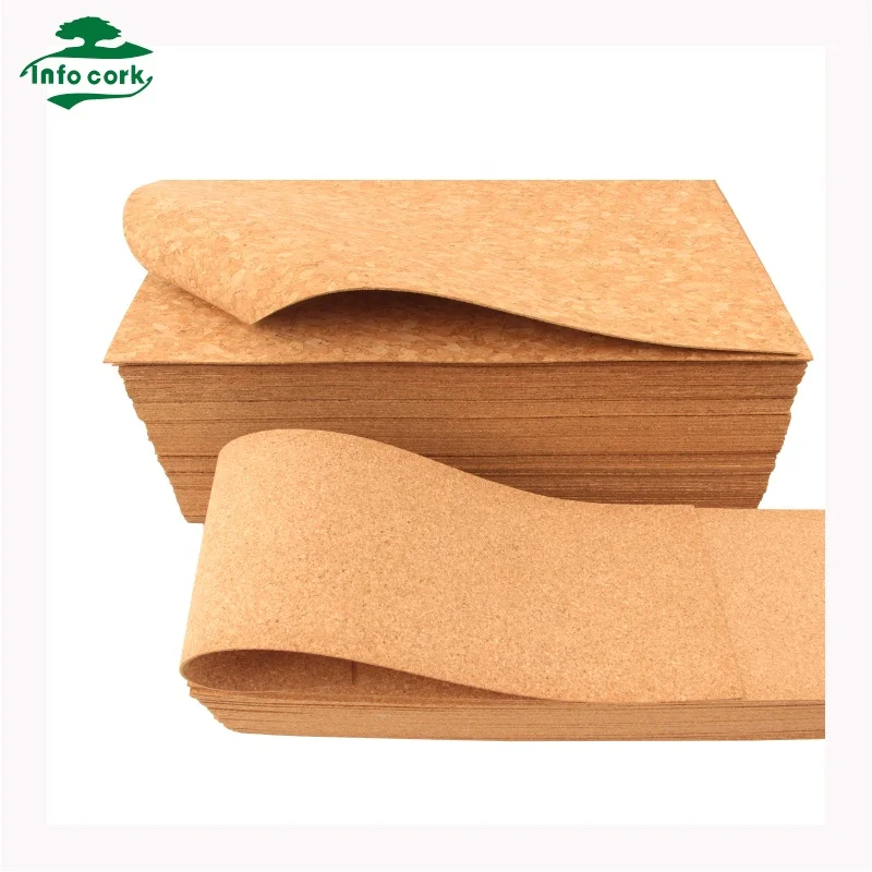 Wholesale 2mm Natural cork fabric board Portugal Imported Cork Roll High Quality Cork Sheet Rolls For soft wall or Floor