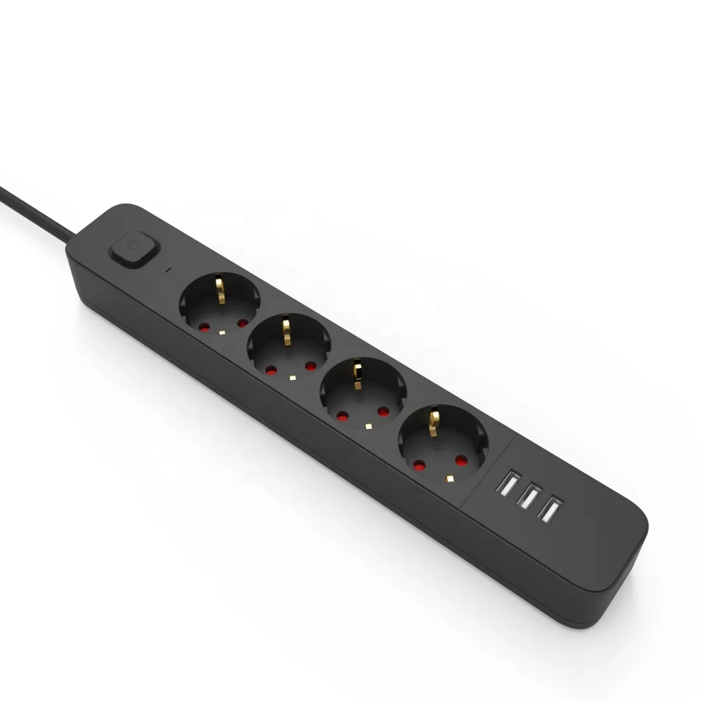 eu power strip electrical multiple plugs and sockets with usb port