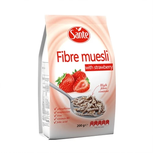  Sante fiber MUESLI с клубникой 200