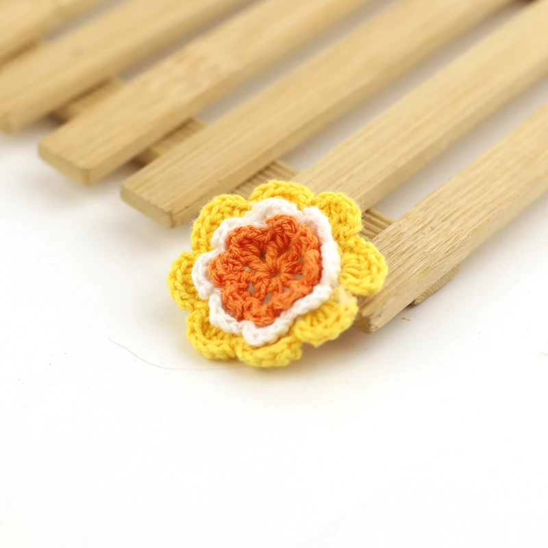 1,8 дюймов Покрывало «Русалочка», ручная вязка с цветочным рисунком хлопковая нить с цветочным принтом из 3 слоев Мотив DIY Одежда повязка на голову, аксессуары для сумок