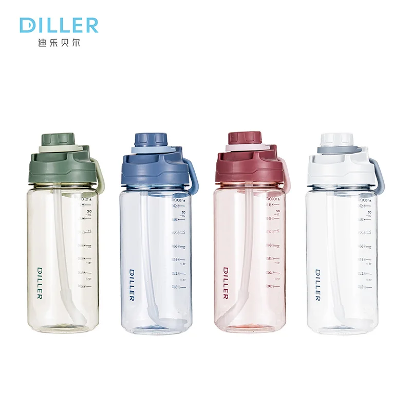 1 liter 1l large capacity custom logo bpa-free plastic sport water bottle