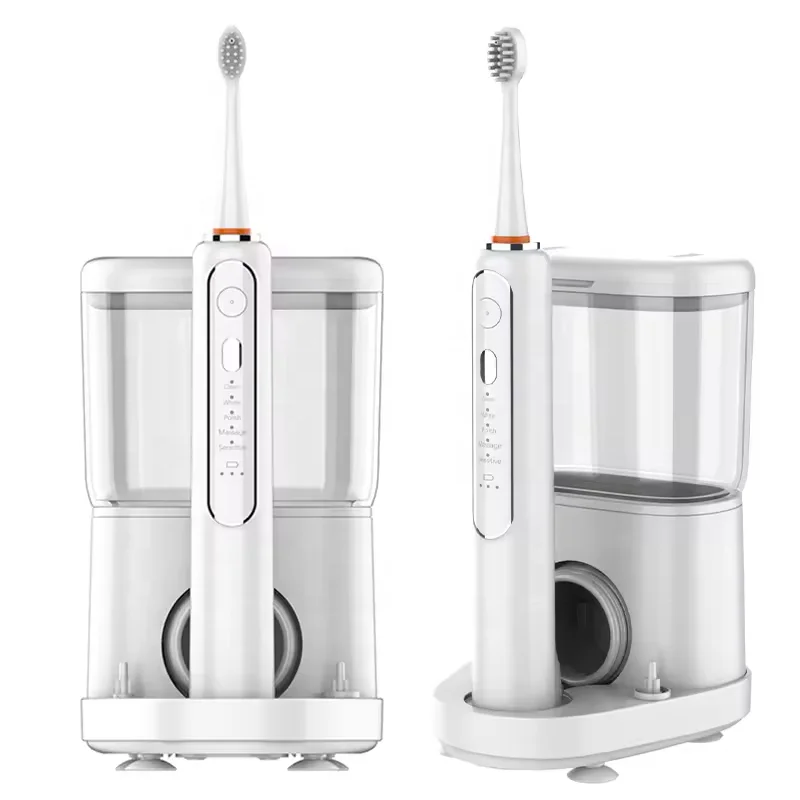 2024 New 3 in 1 China Rechargeable Dental Power Flosser Floss Pro USB Cable Oral Irrigator With 2pcs Electric Toothbrush Head