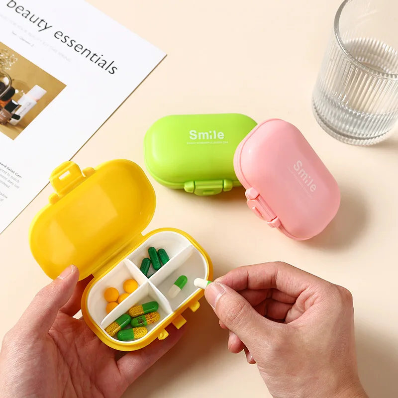 Pill Container Plastic Medicine Travel Pill Box Supplements Organizer Pocket Pharmacy