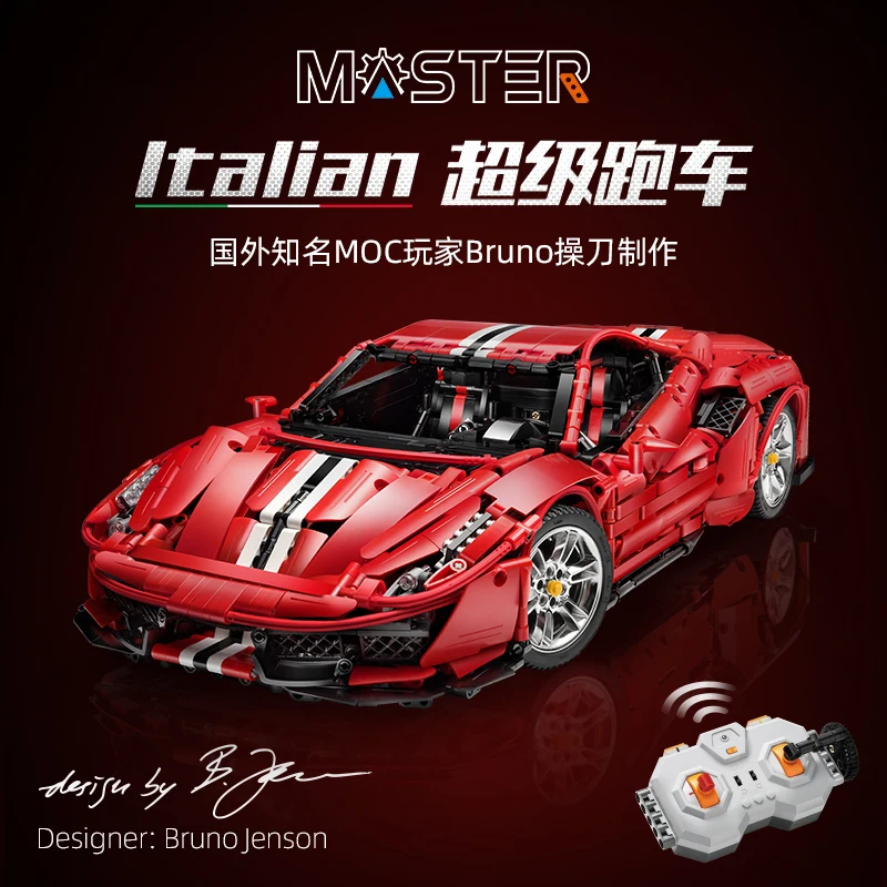 
CADFI C61042 master Italian Racing Car 1:8 RC model toys Building Blocks compatible with legoing toys for big boys legoing ma 