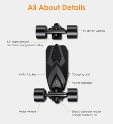 EU free shipping Teamgee H3 DIY mini custom skateboard complete DIY electric skateboard motor module e skateboard kit