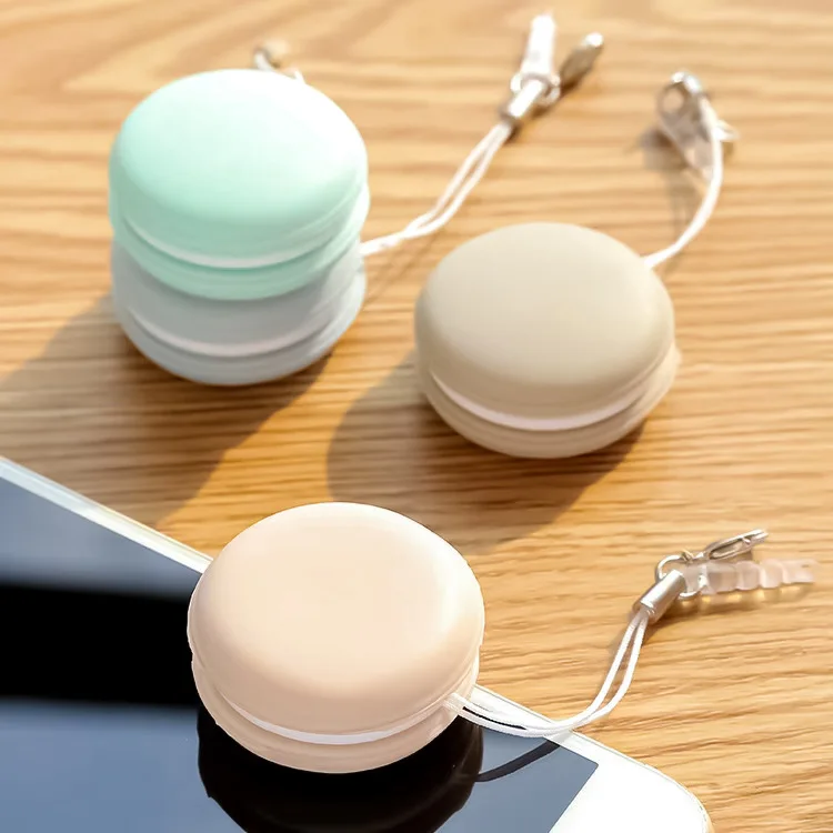 3.5*3.5*1.5cm Macaron Mobile Phone Screen Cleaner,  Mobile Phone Screen Lens Wipes Glasses with Portable Keychain
