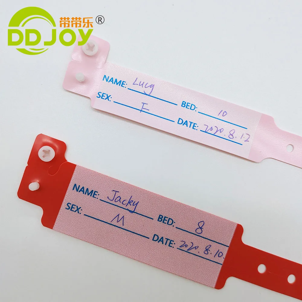 High Quality Disposable Hospital Handwriting Plastic Medical PVC ID Wristband Super Soft For Infant New Born Baby