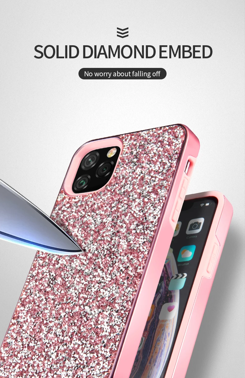  TPU PC гальванизированная Алмазная блестящая задняя крышка чехол для samsung galaxy s10 plus iphone 11 pro max
