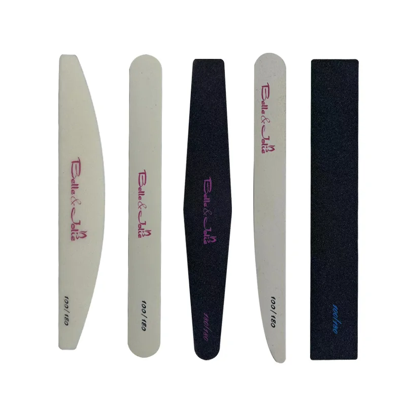 6pcs Professional Emery Boards Washable Double Sided nail files and sponge set for manicure