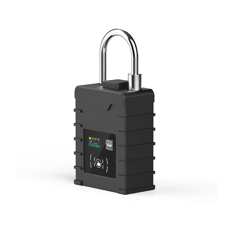 Electric door lock with unlock/lock alarm BT/GPS/NFC/RFID digital padlock