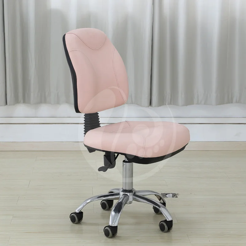 Modern adjustable height modern manicure nail chair hair salon equipment pink beauty styling chair swivel barber stool