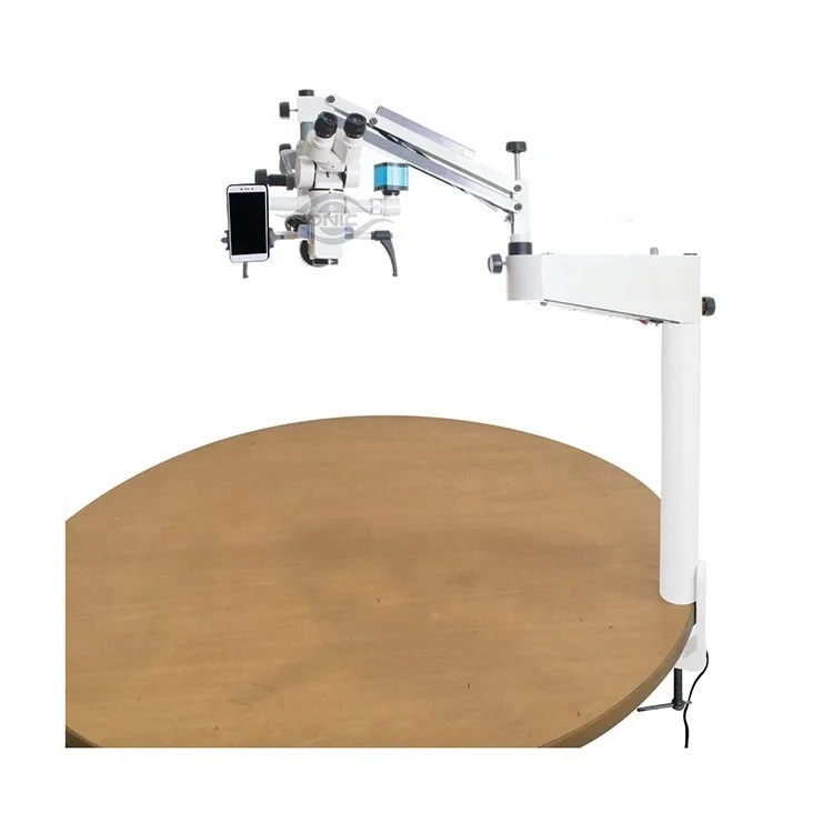 Portable Operating Microscope ent Surgical microscope 5 Step with Table Stand
