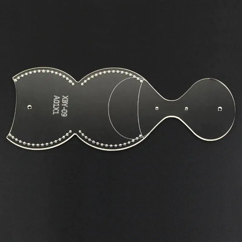 Акриловый шаблон для работы с кожей перспекс длинный бумажник трафарет Прозрачный набор инструментов «сделай