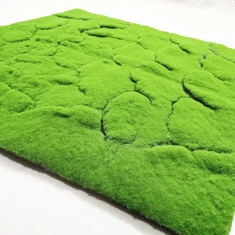 Wholesale Artifical Green Moss Grass Wall Artificial Moss Rocks Decorative Preserved Moss Set Green For Decoration