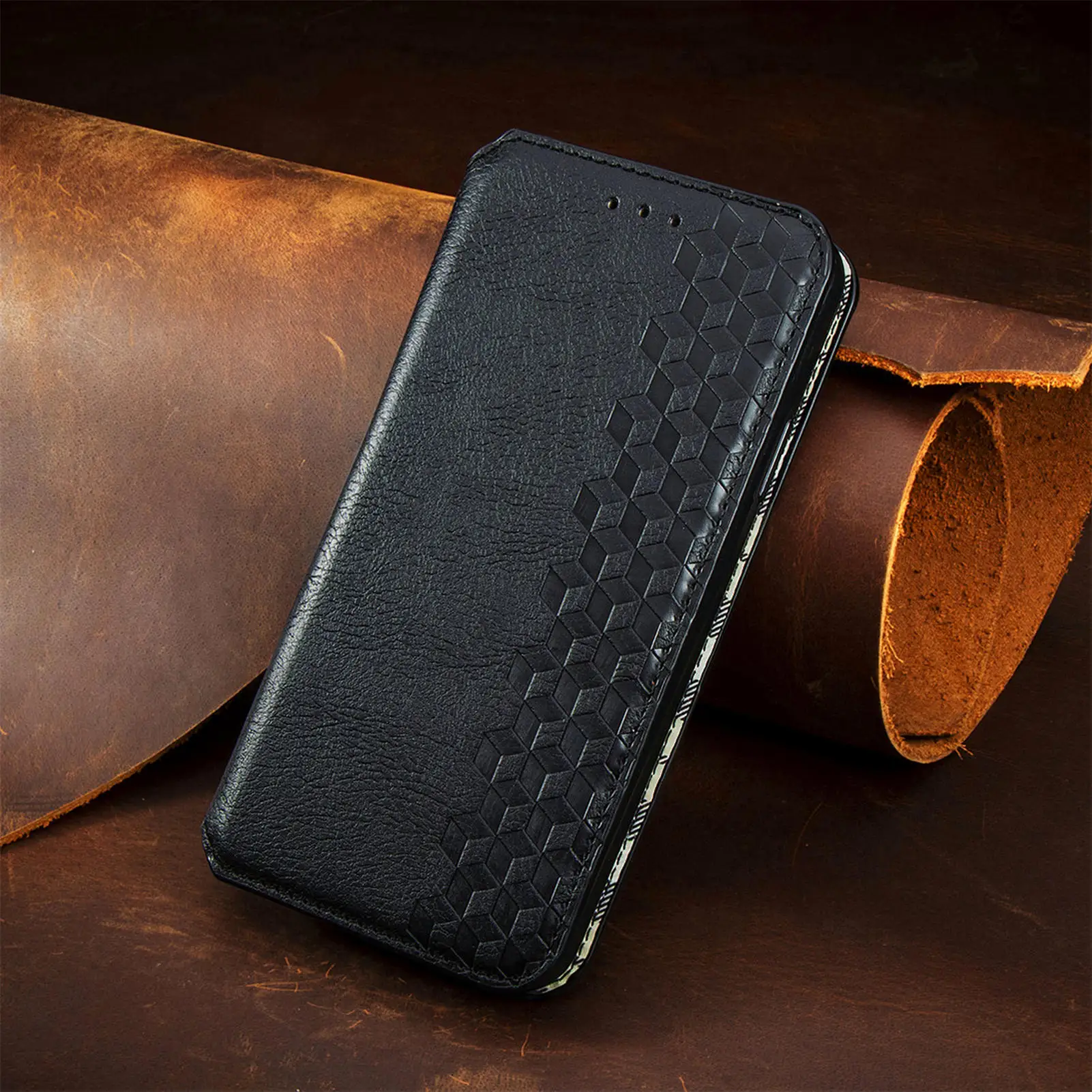 Business Luxury Magnetic Phone Wallet Leather Flip Cover Case For Xiaomi Poco X5 Pro X4 F4 GT M4 M5 M5S X3 NFC