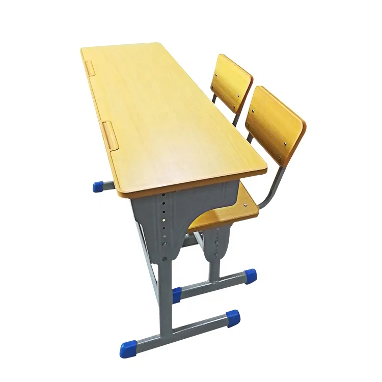 2021 New design children desk and chair set/wood double school