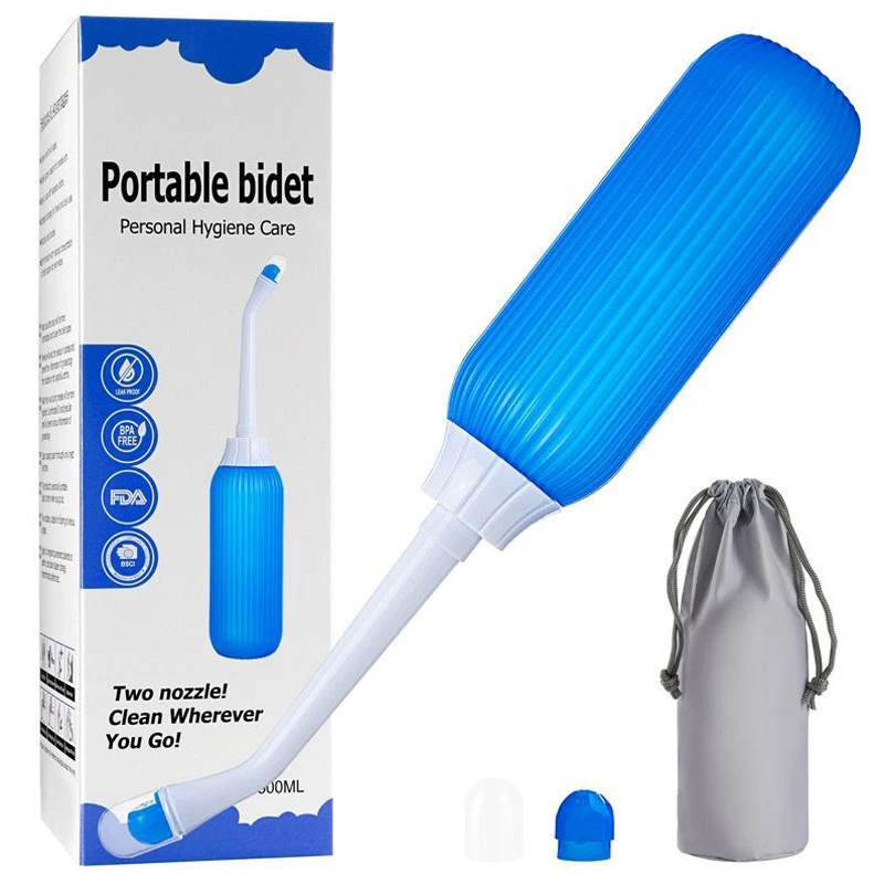 Portable Bidet Travel Large Capacity 500ml Personal hygiene Bidet Toilet Handheld EVA plastic Bidet sprayer peri bottle