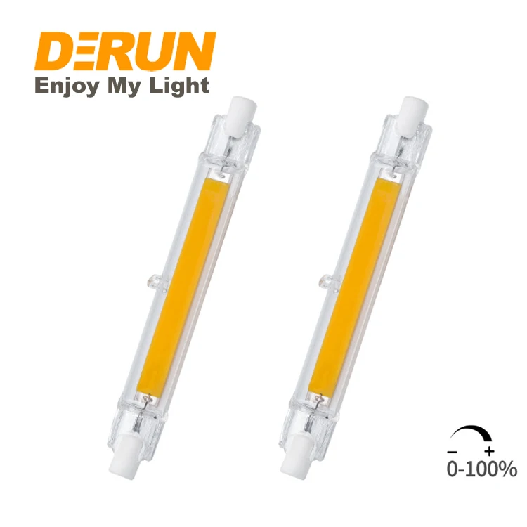 New ERP Good quality 4W 5W 6W J78 flicker free LED Bulb with R7S base and one cob for indoor and outdoor lighting , LED-R7S