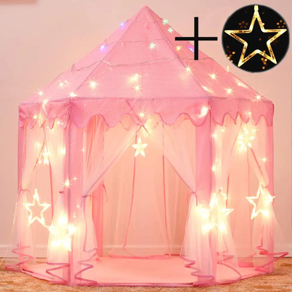 Children Tent Toy Ball Pool Girl Princess Pink Castle Tents Small Playhouses For Kids Portable Baby Outdoor Play Tent Ball Pit
