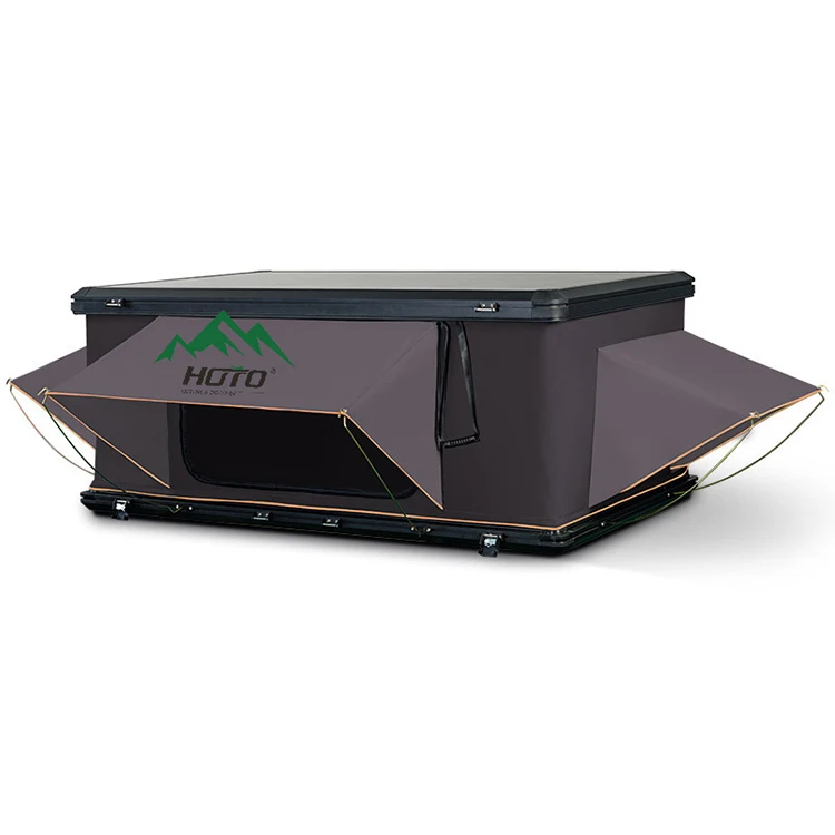 HOTO 2024 hydraulic pressure pop up camping automatic SUV truck rooftop tents car roof tent rtt with hard shell aluminum