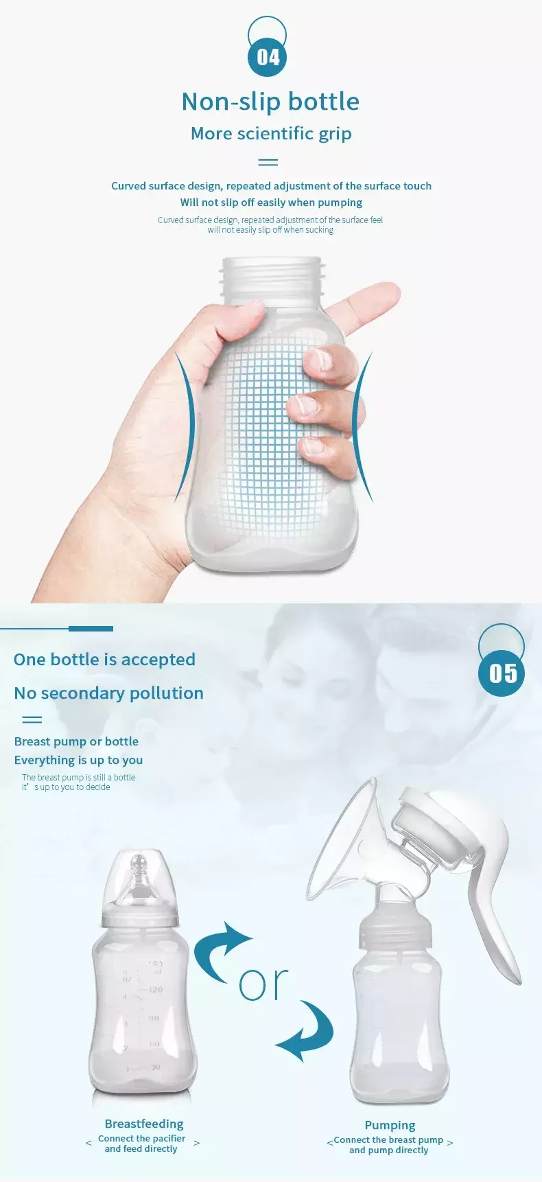 Strong Suction Portable Nipple Milk Collector Comfort Manual Soft Silicone Feeding for Mother Pregnant Women Breast Pump