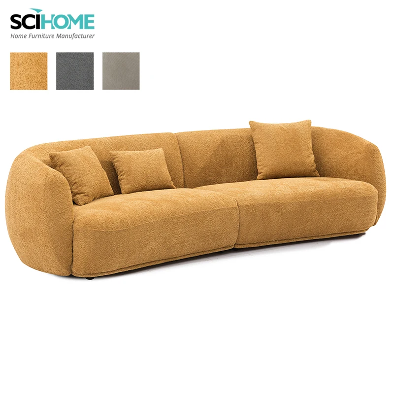 SCIHOME Boucle Fabric Living Room Sofa Set Furniture