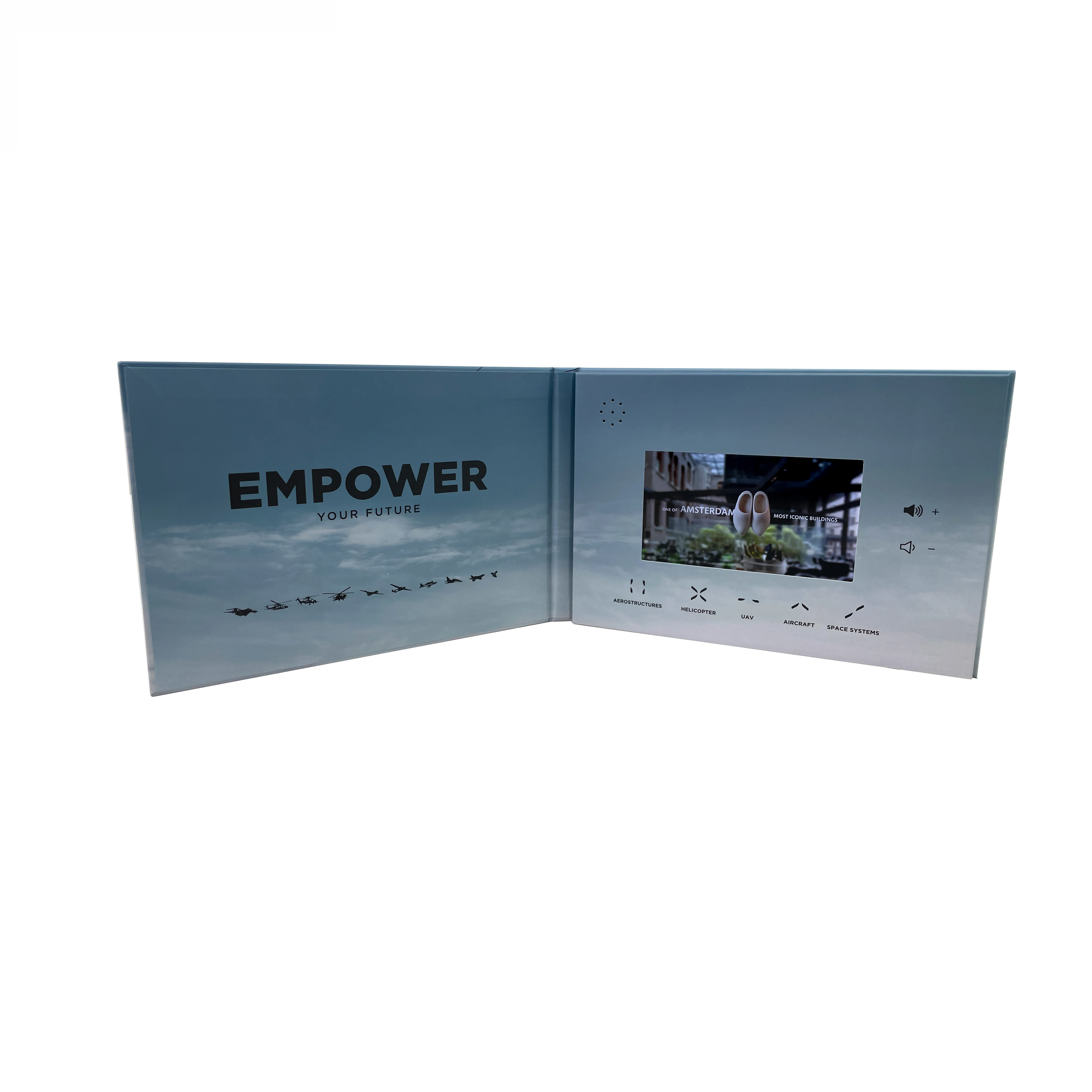 Custom Print 2.4 4.3 5 10 Inch Ips Hd Screen Lcd Video Book Brochure