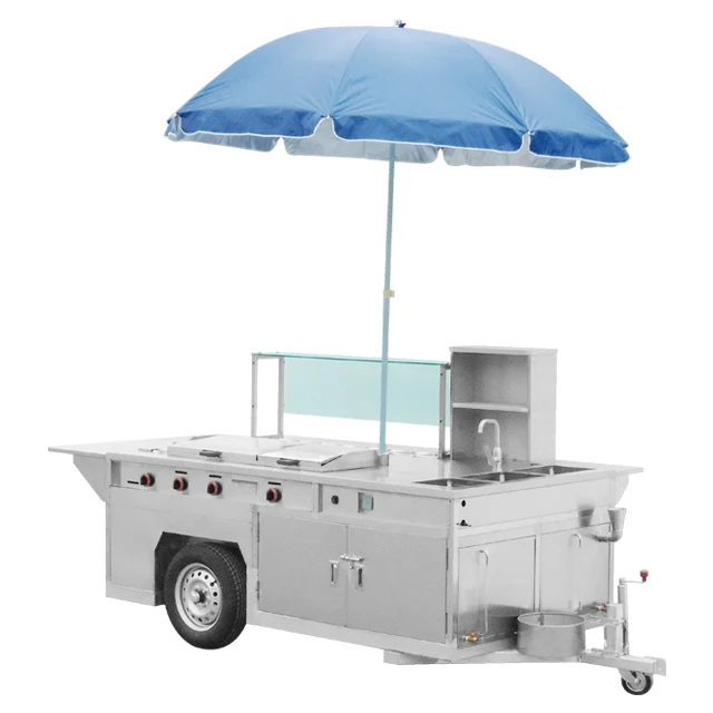 Stainleass steel Fast food cart Food truck / outdoor food cart