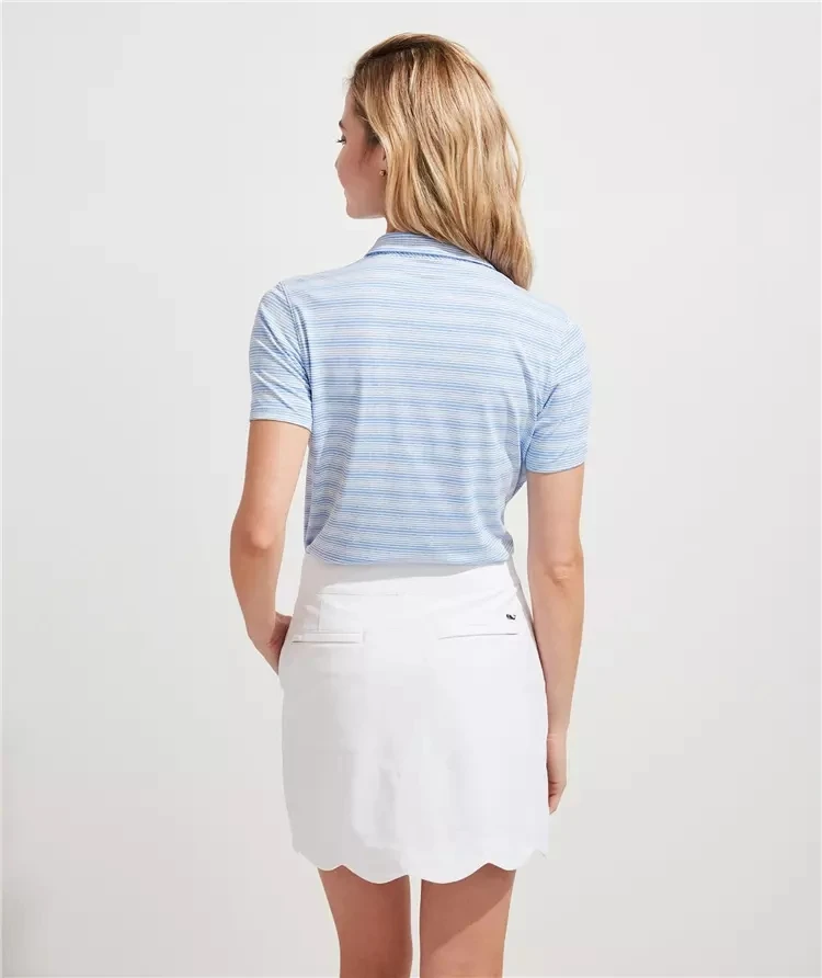 Customized sports blank plain custom logo golf polo shirt for girls women fashion short sleeves