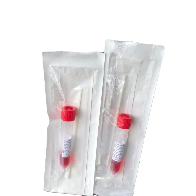 Factory price Medical 10ml Viral Transport Medium Flocked Nasal Throat Swab Test Kit VTM Tube